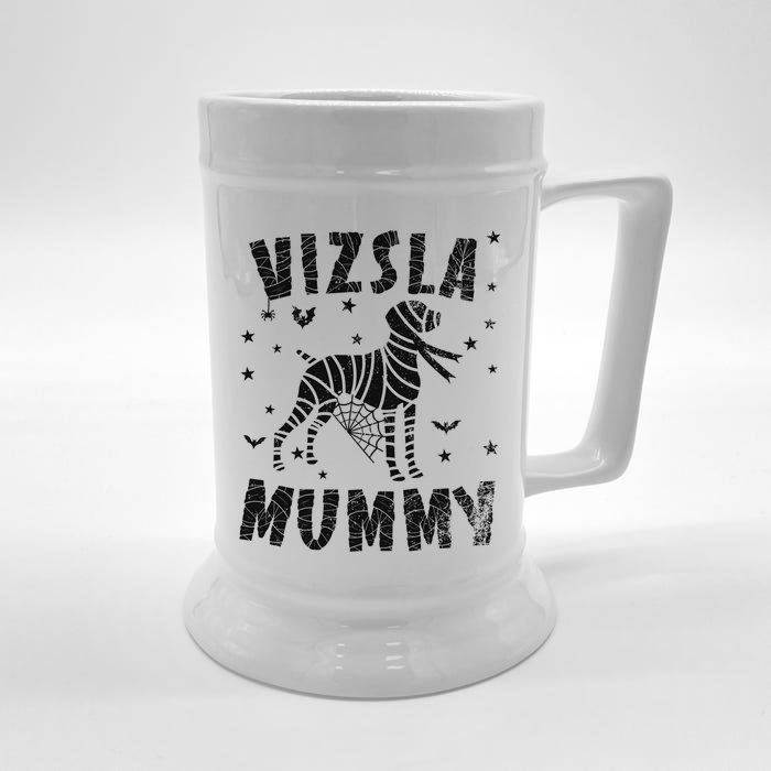 Vizsla Mummy Halloween Gift Front & Back Beer Stein