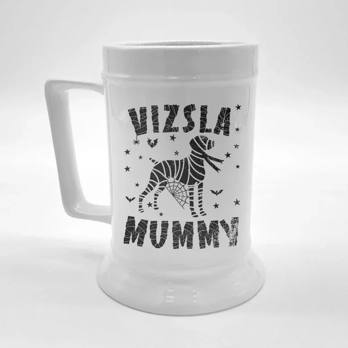 Vizsla Mummy Halloween Gift Front & Back Beer Stein