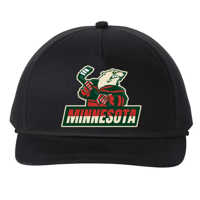 Vintage Minnesota Hockey Snapback Five-Panel Rope Hat