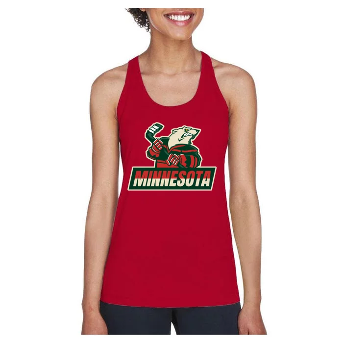 Vintage Minnesota Hockey Women's Racerback Tank