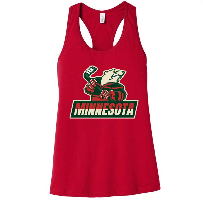 Vintage Minnesota Hockey Women's Racerback Tank