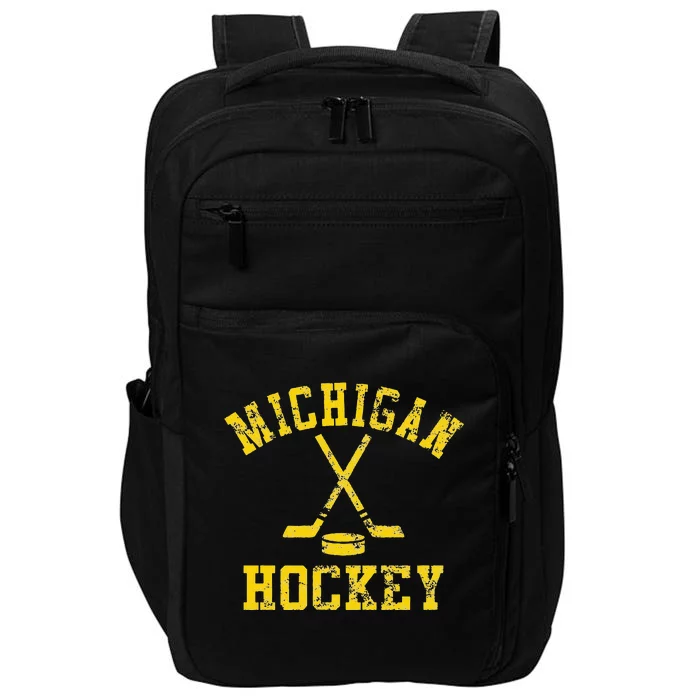 Vintage Michigan Hockey Impact Tech Backpack