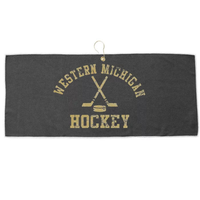 Vintage Michigan Hockey Large Microfiber Waffle Golf Towel