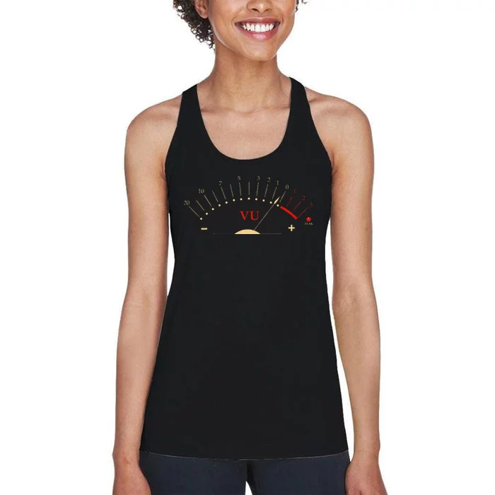 Vu Meter Hifi Vintage Stereo Audiophile Women's Racerback Tank