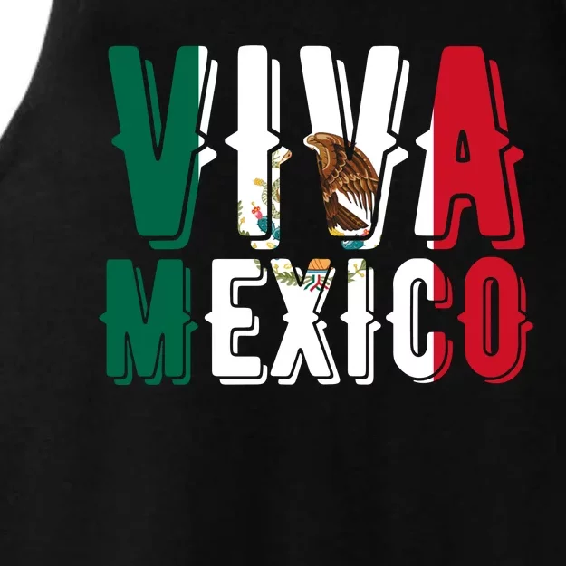 Viva Mexico Hispanic Mexican Heritage Ladies Tri-Blend Wicking Tank