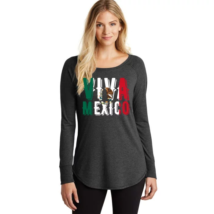 Viva Mexico Hispanic Mexican Heritage Women's Perfect Tri Tunic Long Sleeve Shirt