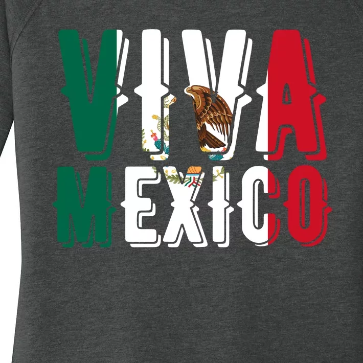 Viva Mexico Hispanic Mexican Heritage Women's Perfect Tri Tunic Long Sleeve Shirt