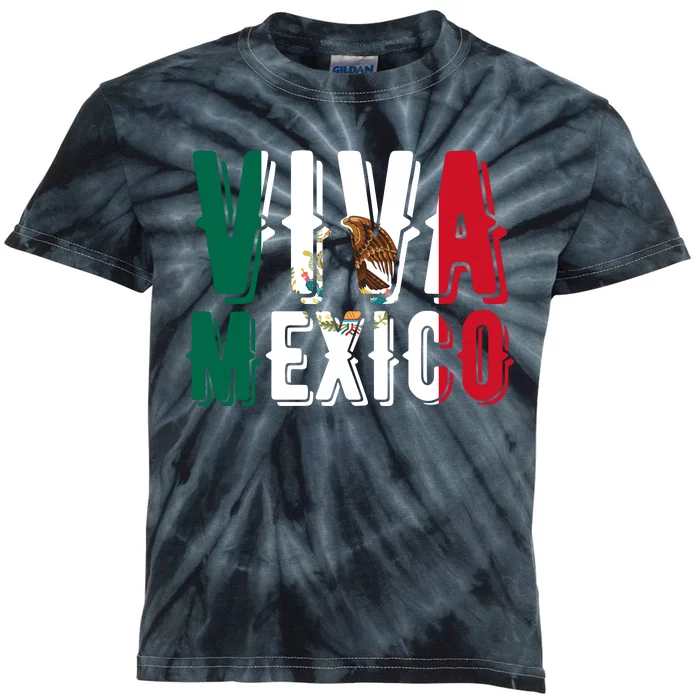 Viva Mexico Hispanic Mexican Heritage Kids Tie-Dye T-Shirt