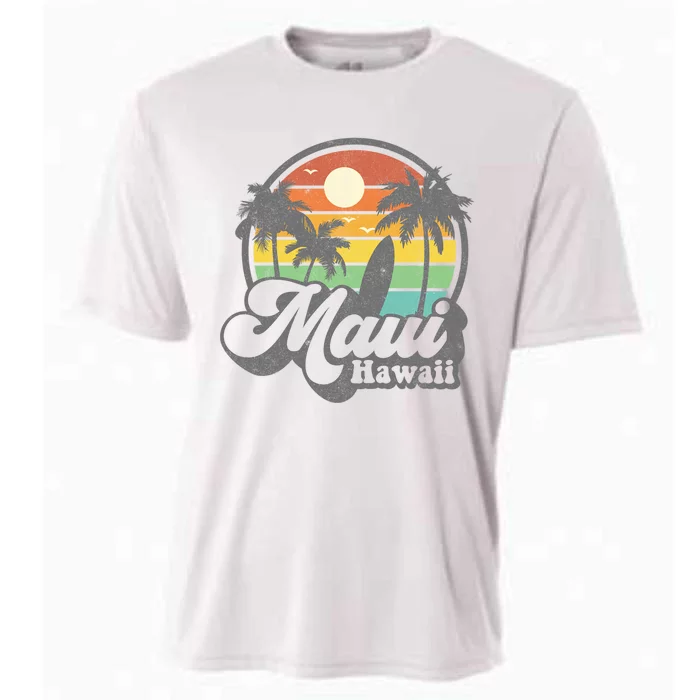 Vintage Maui Hawaii Hawaiian Beach Surfing Cooling Performance Crew T-Shirt