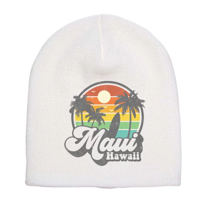 Vintage Maui Hawaii Hawaiian Beach Surfing Short Acrylic Beanie