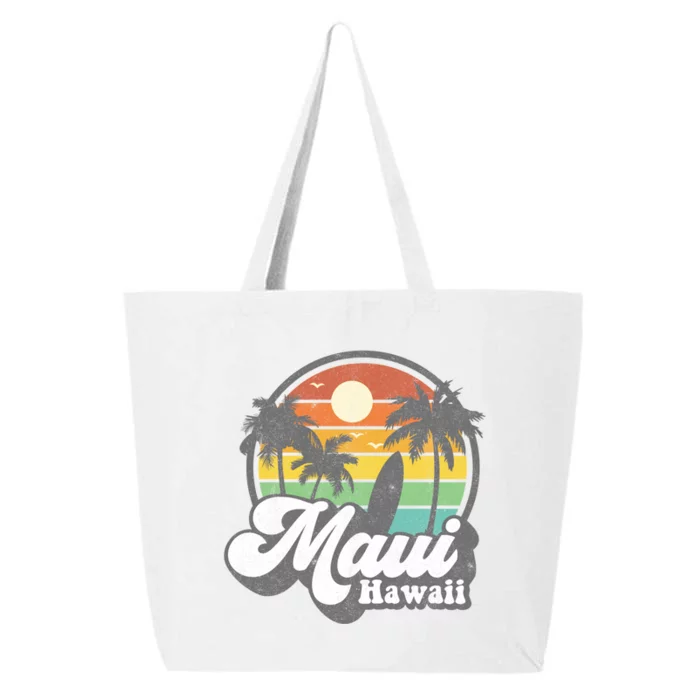 Vintage Maui Hawaii Hawaiian Beach Surfing 70's Surf Gift 25L Jumbo Tote