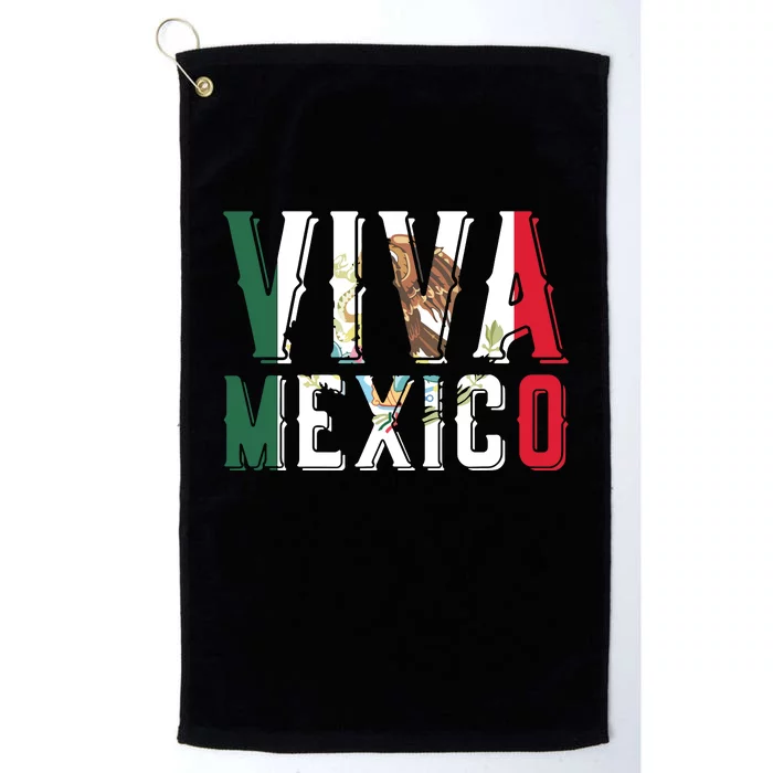 Viva Mexico Hispanic Mexican Heritage Eagle Mexico Platinum Collection Golf Towel