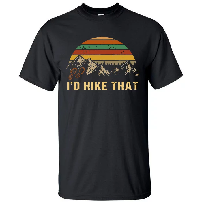 Vintage Mountain Hiking Boots I'd Hike That Adventure Hikers Tall T-Shirt