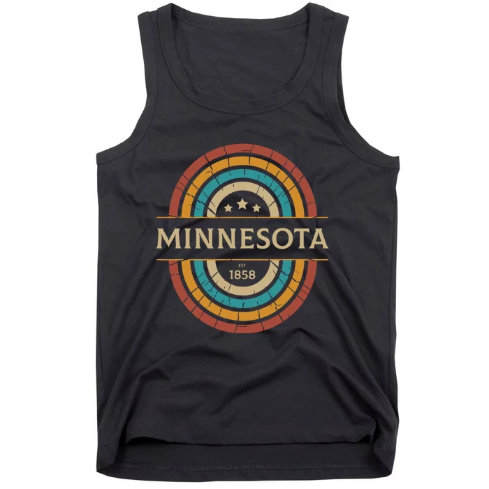 Vintage Minnesota Home State Stars Mn Pride 70s Style Tank Top