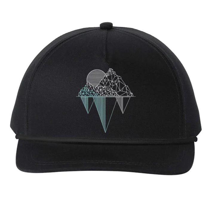 Vintage Mountains Hiking Camping Rock Climbing Camper Gift Snapback Five-Panel Rope Hat