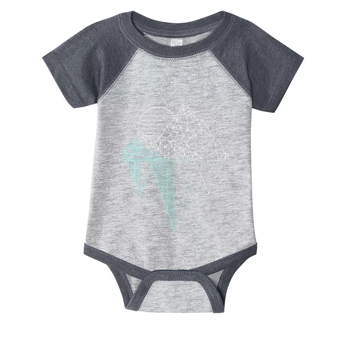 Vintage Mountains Hiking Camping Rock Climbing Camper Gift Infant Baby Jersey Bodysuit