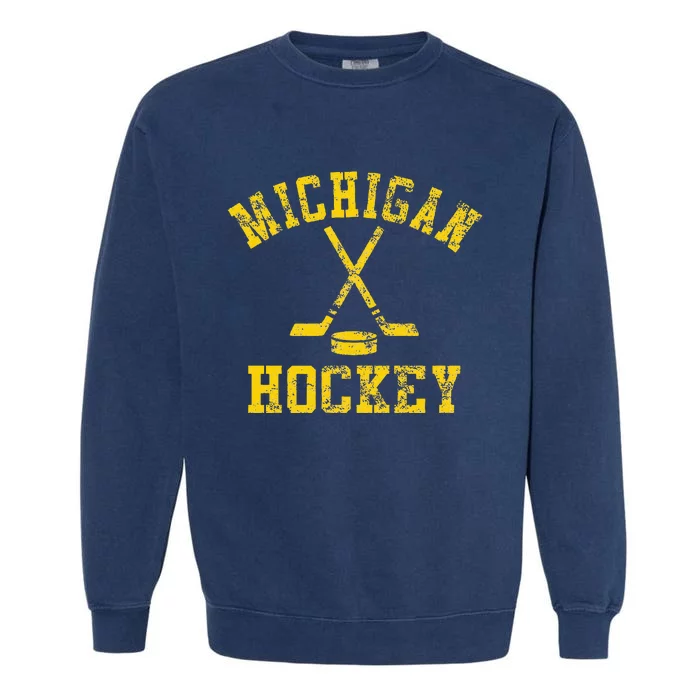 Vintage Michigan Hockey Garment-Dyed Sweatshirt