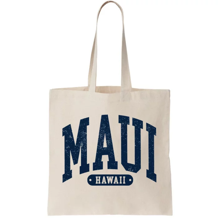 Vintage Maui Hawaii Distressed Retro Beach Vacation Tote Bag