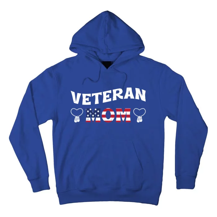 Veteran Mom Honoring All Us Military Happy Veterans Day Gift Tall Hoodie