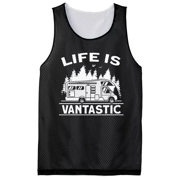 Vantastic Mobile Home Camping Mesh Reversible Basketball Jersey Tank