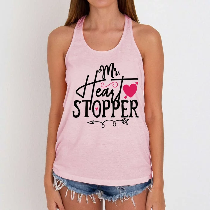 Valentine My Heart Women's Knotted Racerback Tank