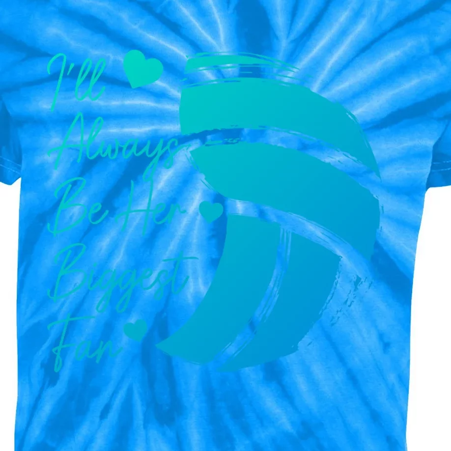 Volleyball Mom Her Biggest Fan Volleyball Daughter Gift Kids Tie-Dye T-Shirt