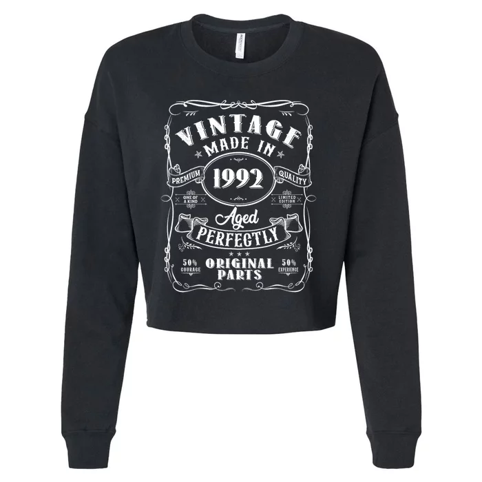 Vintage Made In 1992 One Of A Kind Limited Edition Aged Perfectly Original Parts Cropped Pullover Crew