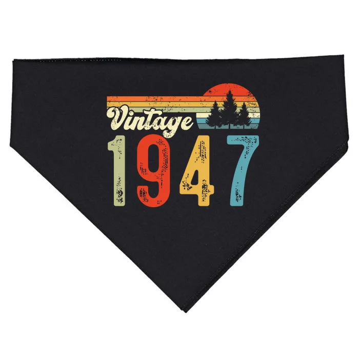 Vintage Made In 1947 Birthday USA-Made Doggie Bandana