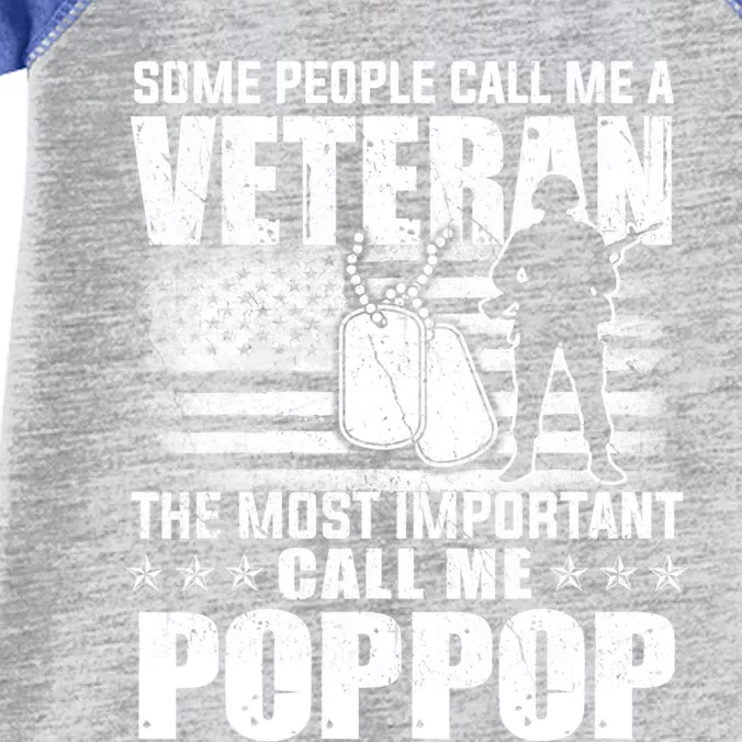 Veteran Most Important Call Me Pop Pop Grandpa Father's Day Great Gift Infant Baby Jersey Bodysuit