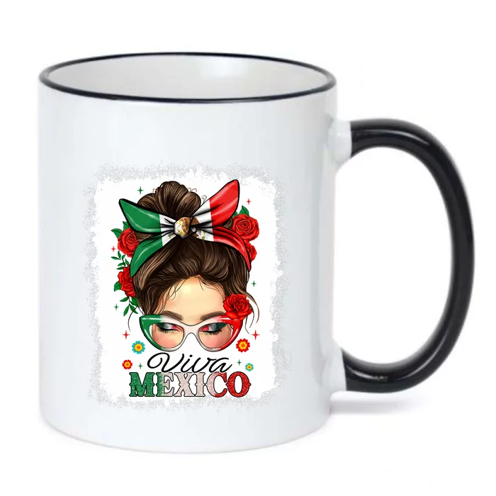 Viva Mexico Independence Day Women Girl Mexican Flag Black Color Changing Mug