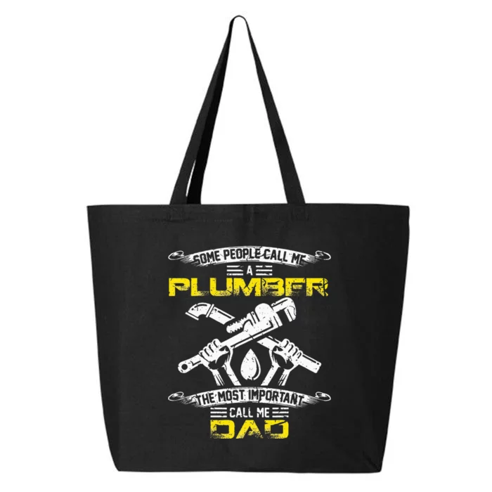 Vintage Most Important Call Me Dad Funny Plumber Daddy Gift 25L Jumbo Tote