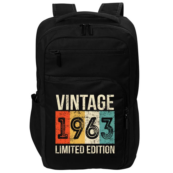 Vintage Made In 1963 Birthday Impact Tech Backpack