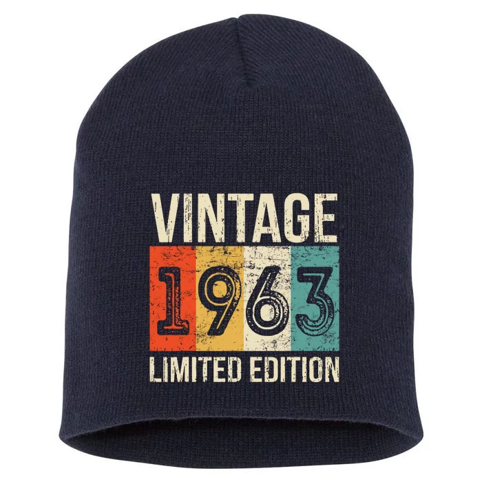 Vintage Made In 1963 Birthday Short Acrylic Beanie