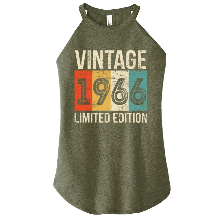 Vintage Made In 1966 Birthday Women’s Perfect Tri Rocker Tank