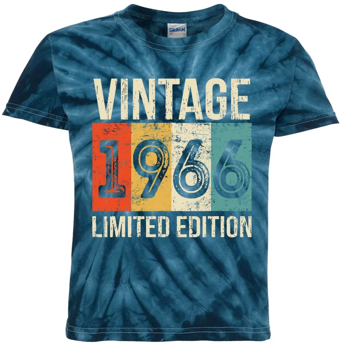 Vintage Made In 1966 Birthday Kids Tie-Dye T-Shirt