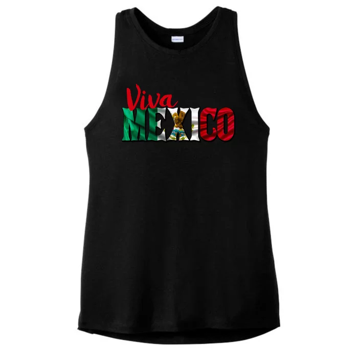 Viva Mexico Independence Day Ladies Tri-Blend Wicking Tank