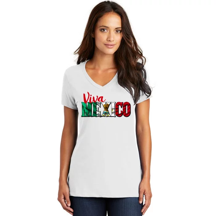 Viva Mexico Independence Day Women's V-Neck T-Shirt