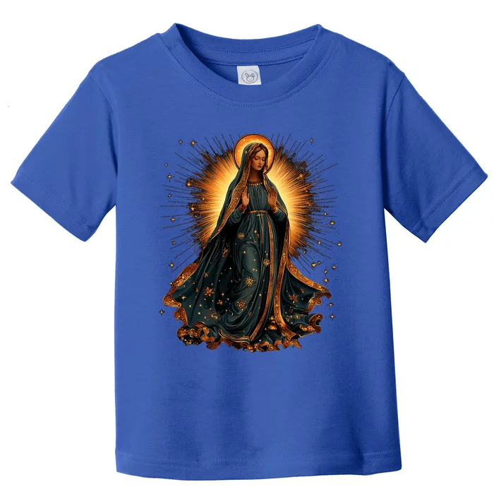 Virgin Mary In Radiant Golden Light With Halo Toddler T-Shirt