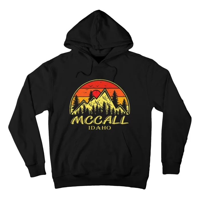 Vintage Mccall Idaho ID Mountains Hike Hiking Souvenir Hoodie