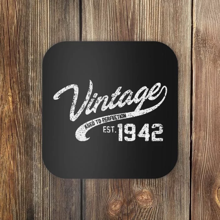 Vintage Made In 1942 Birthday Gift Coaster