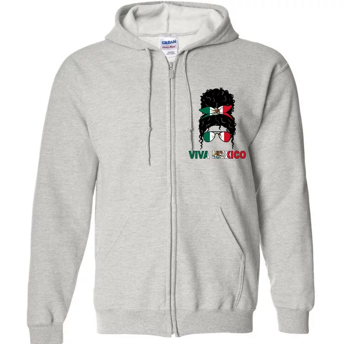 Viva Mexico Independence Day Hispanic Mexican Pride Full Zip Hoodie