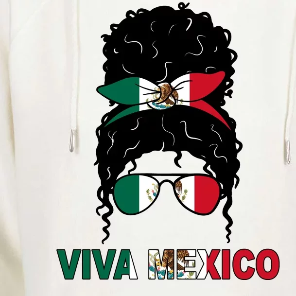 Viva Mexico Independence Day Hispanic Mexican Pride Womens Funnel Neck Pullover Hood