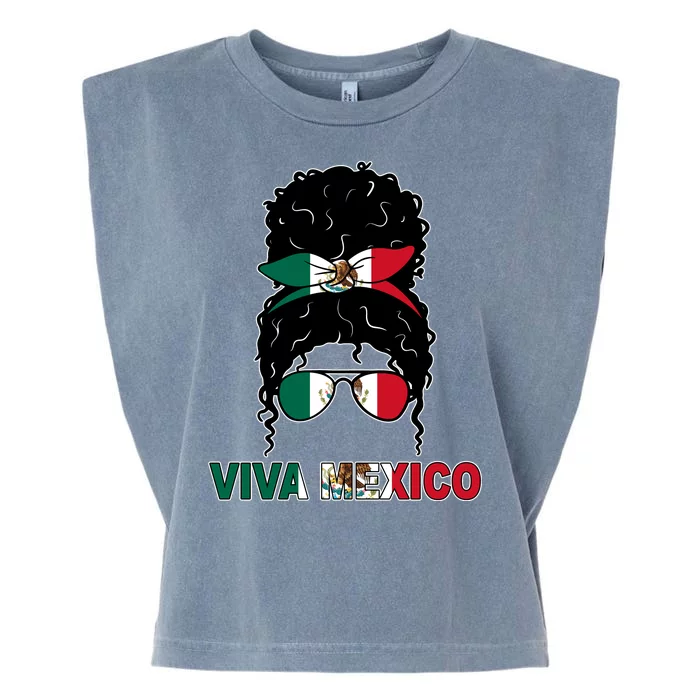 Viva Mexico Independence Day Hispanic Mexican Pride Garment-Dyed Women's Muscle Tee