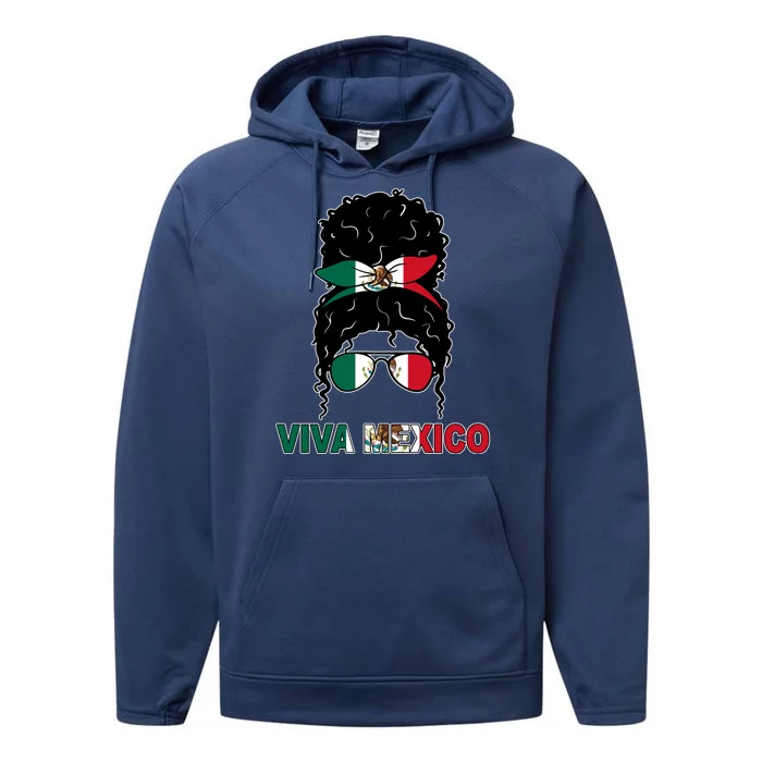 Viva Mexico Independence Day Hispanic Mexican Pride Performance Fleece Hoodie