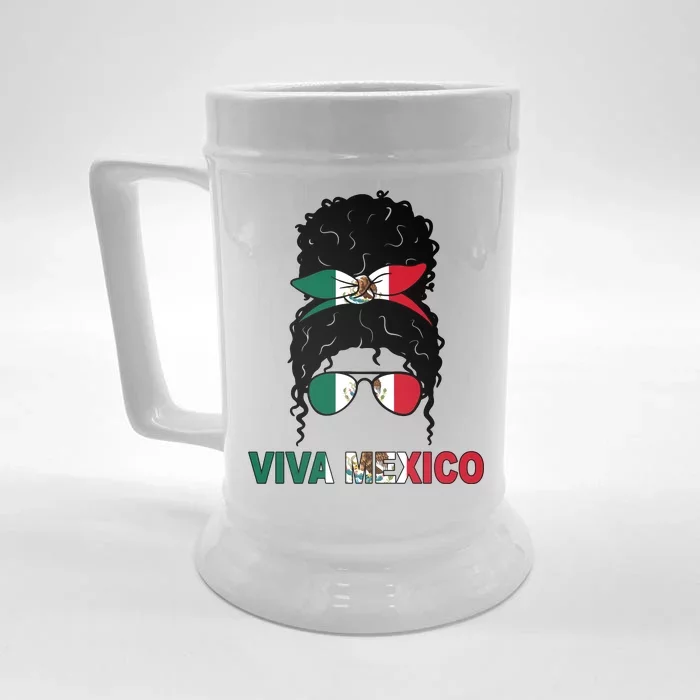 Viva Mexico Independence Day Hispanic Mexican Pride Front & Back Beer Stein