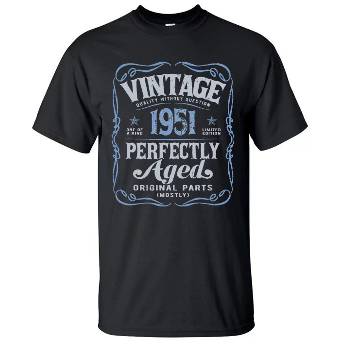 Vintage Made In 1951 Classic Birthday Tall T-Shirt