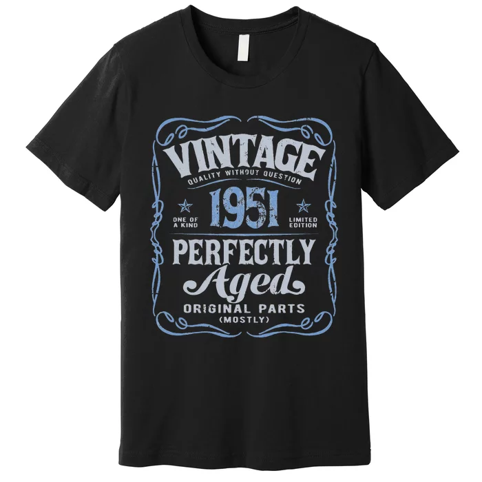 Vintage Made In 1951 Classic Birthday Premium T-Shirt