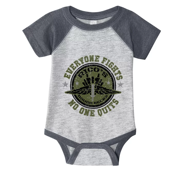 Vintage Mobile Infantry Ricos Roughnecks Infant Baby Jersey Bodysuit