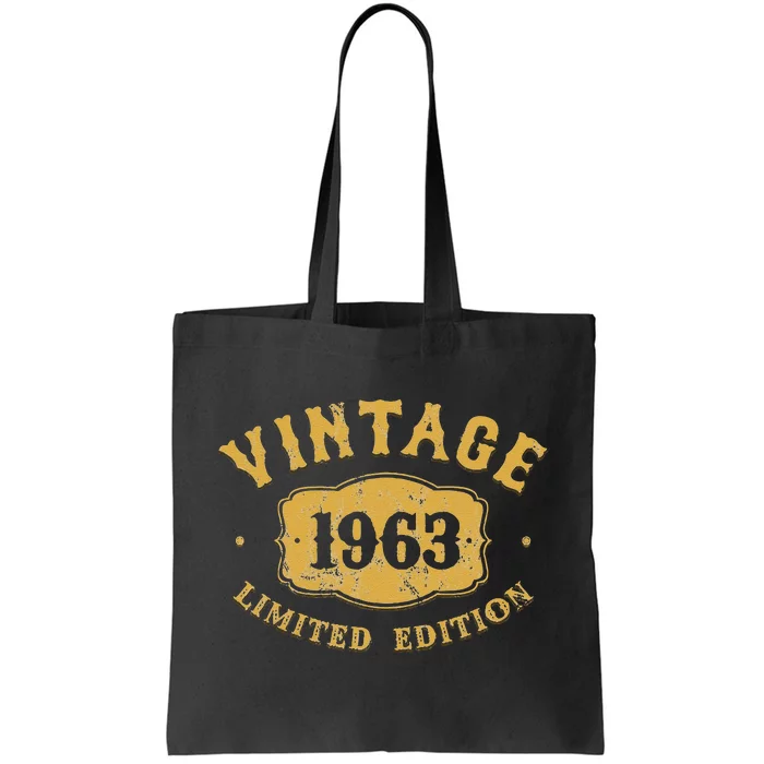 Vintage Made In 1963 Classic Birthday Party Tote Bag