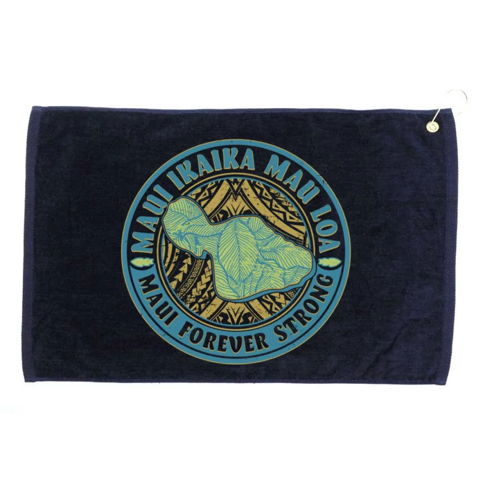 Vintage Maui Ikaika Mau Loa Maui Forever Strong Emblem Grommeted Golf Towel